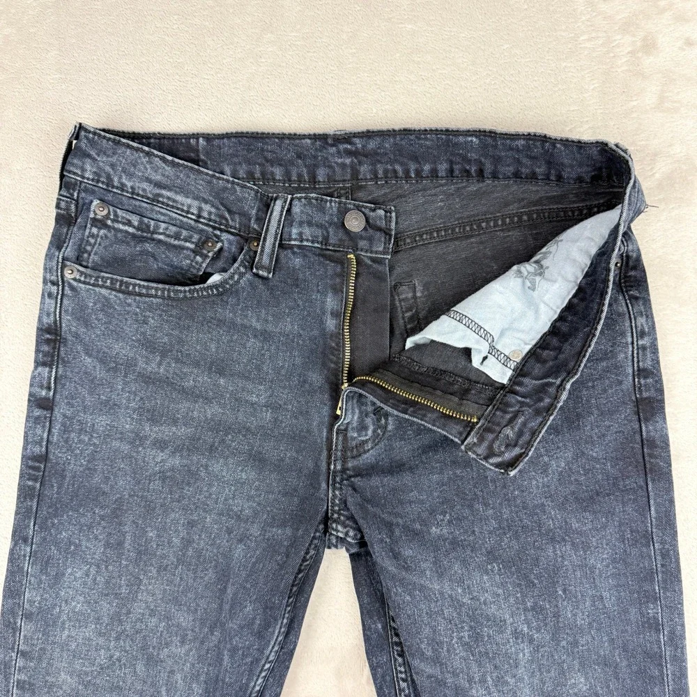 Levi's 511 Jeans Men 34x34 Blue Acid Wash Slim Fit Stretch Grunge Indie Preppy